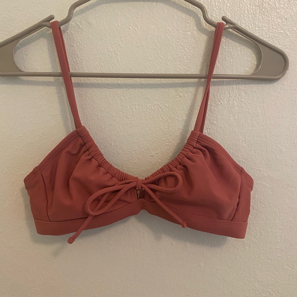 SET Mauve/Pink Tie Front Bikini Top&Bottom